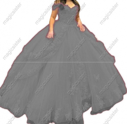 Off The Shoulder Ruffles Quinceanera Dresses Ball Gown Appliques Lace Sweet