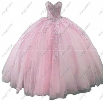 blush Factory Wholesale Luxurious Floral Appliques Quinceanera Ball Gowns