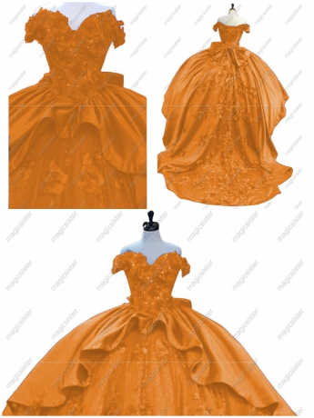 Factory Wholesale Luxury 3D Floral Quinceanera Dress