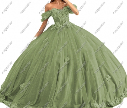 Sage Factory wholesale off shoulder lace applique quinceanera dress