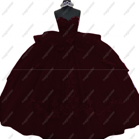 Quinceanera Dresses Tiered Sweetheart Lace Sweet Party Gowns