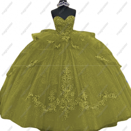 Quinceanera Dresses Tiered Sweetheart Lace Sweet Party Gowns