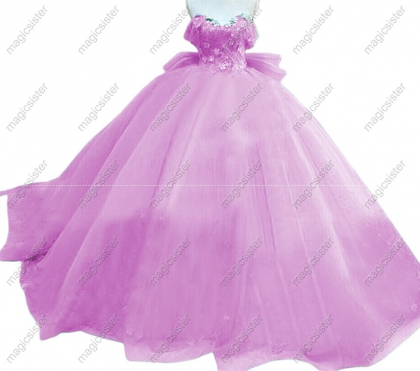 Instock 3D embroidered multi color flower lace Quinceanera Dress