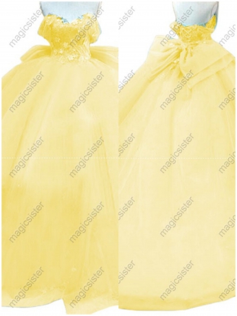 Instock 3D embroidered multi color flower lace Quinceanera Dress