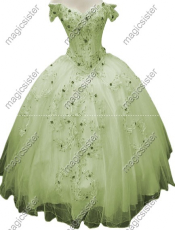 Sage Factory wholesale Customized 3D Floral Quinceanera Dress