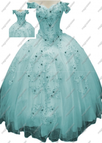 Factory wholesale Customized 3D Floral Quinceanera Dress