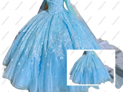 Quinceanera Dresses 3D Flowers Beaded Prom Dress Women Spaghetti Straps with Shawl Puffy Sweet 16 Ball Gowns