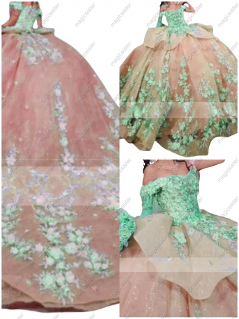 Beautiful Factory Wholesale 3D Flower Quinceanera Dress