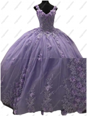 Sparkly Pretty Princess Ruffled Quinceanera Dress