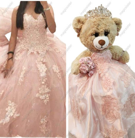 Blush Factory Wholesale Beautiful Hotselling Matching Barbie and Bear Dress