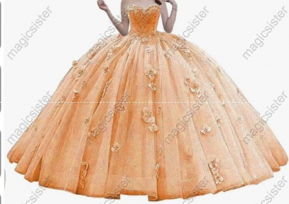 Factory Wholesale Elegant 3D Flower Quinceanera Dress