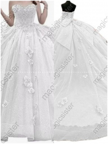 Factory Wholesale Elegant 3D Flower Quinceanera Dress