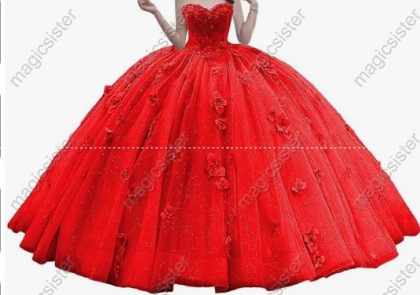 Factory Wholesale Elegant 3D Flower Quinceanera Dress