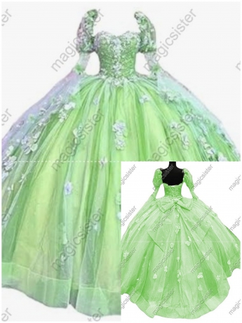 Sage Factory Wholesale Elegant 3D Flower Quinceanera Dress