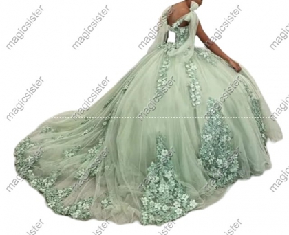 Sage Factory Wholesale TopSelling Green System Quinceanera Dress