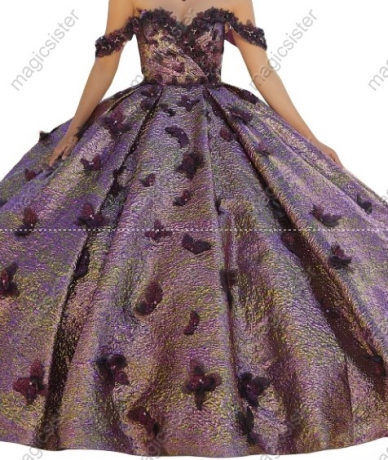 Factory Wholesale New Style Butterfly Quinceanera Dress