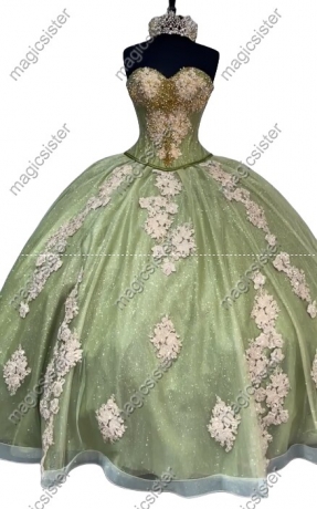 Sage Factory Wholesale TopSelling Green System Quinceanera Dress