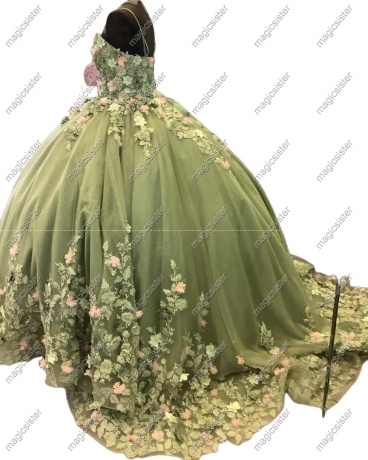 Sage Factory Wholesale TopSelling Green System Quinceanera Dress