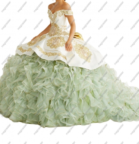 Sage Factory Wholesale TopSelling Green System Quinceanera Dress