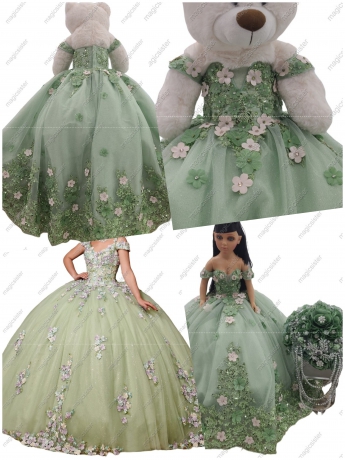Sage Hotselling Matching Barbie and Bear Dress