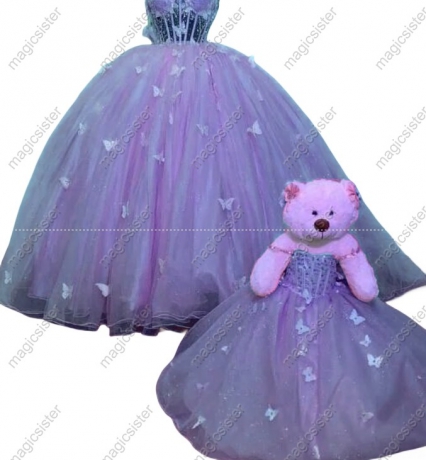 Hotselling Matching Barbie and Bear Dress