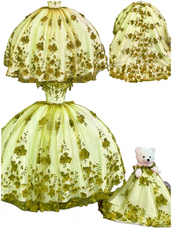 Factory Wholesale Hotselling Matching Barbie and Bear Dress