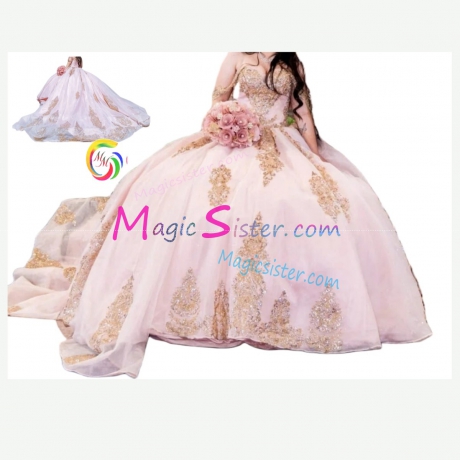 Blush Factory Wholesale Luxurious Hemline Quinceanera Dress