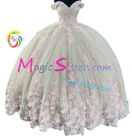 Blush Factory Wholesale Luxury 3D Floral Quinceanera Dress