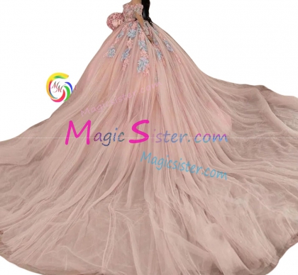 Blush Factory wholesale trailing one shoulder bar Quinceanera dress