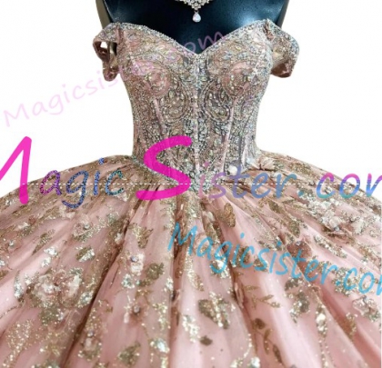 Blush Factory Wholesale Elegant Flowers Quinceanera Dress