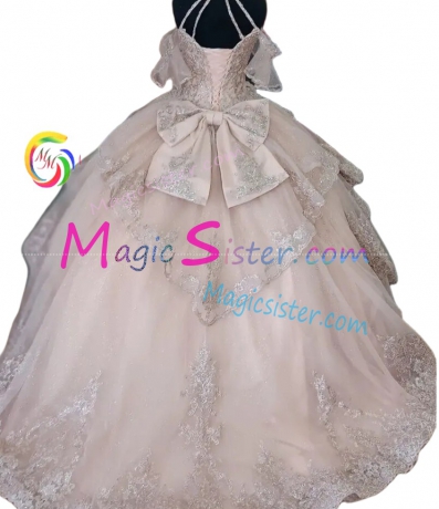 Blush Sparkly Instock Factory Wholesale Quinceanera Dress