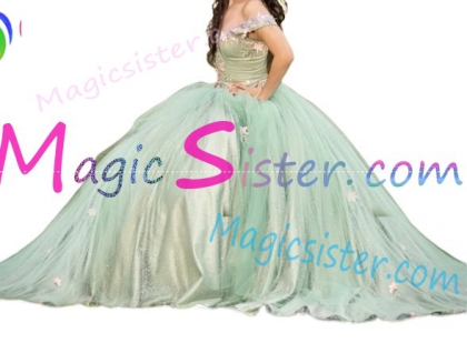 Beautiful TopSelling Sage Quinceanera Dres