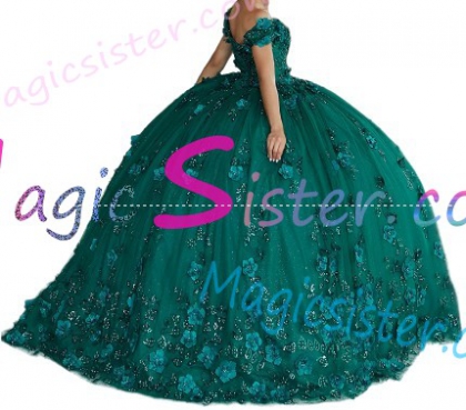 Emerald Green Luxury Topselling Quinceanera Dress
