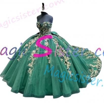 Beautiful Topselling Emerald Green Quinceanera Dress