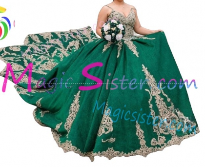 Emerald Green Luxury Topselling Quinceanera