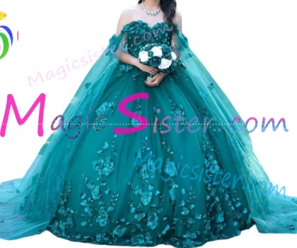 Emerald Green Luxury Topselling Quinceanera Dress