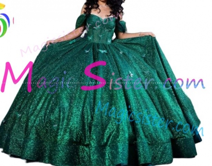 Factory Wholesale Topselling Emerald Green Quinceanera Dress