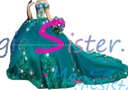 Factory Wholesale Topselling Emerald Green Quinceanera Dress