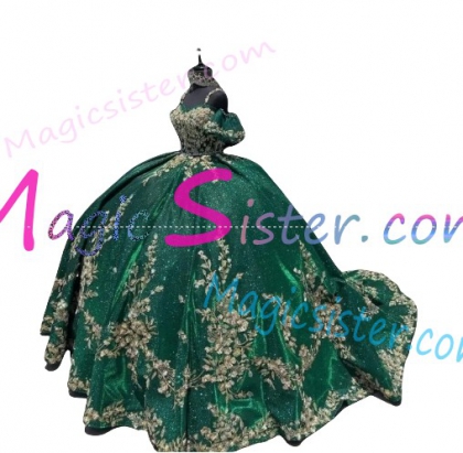 Factory Wholesale Topselling Emerald Green Quinceanera Dress