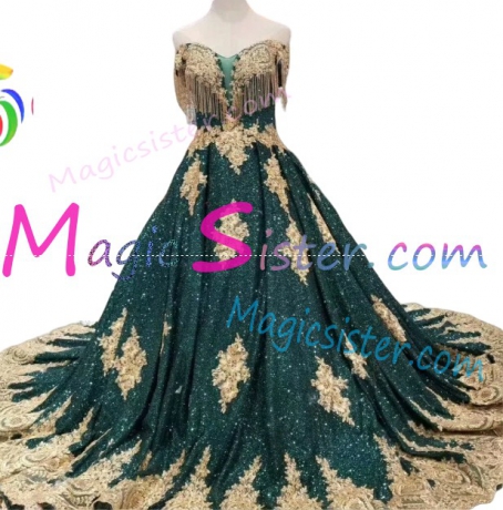 Factory Wholesale Topselling Emerald Green Quinceanera Dress