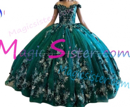 Factory Wholesale Topselling Emerald Green Quinceanera Dress