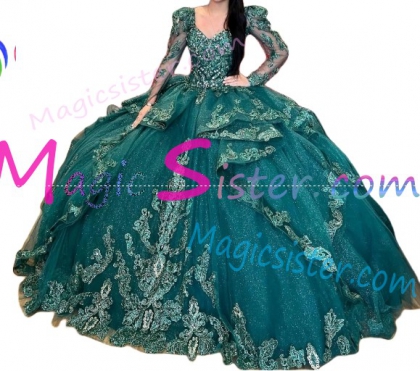 Luxury Topselling Emerald Green Quinceanera Dress