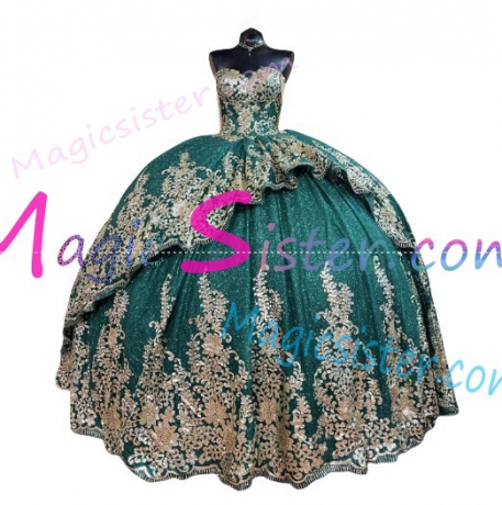 Luxury Topselling Emerald Green Quinceanera Dress