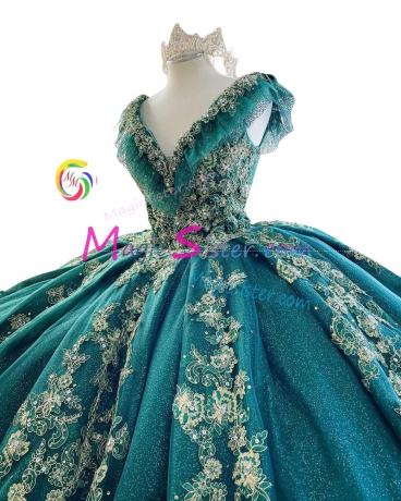 Pretty Topselling Emerald Green Quinceanera Dress