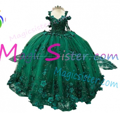 Beautiful Topselling Emerald Green Quinceanera Dress
