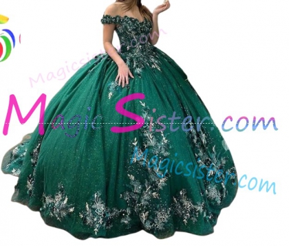 Luxury Topselling Emerald Green Quinceanera