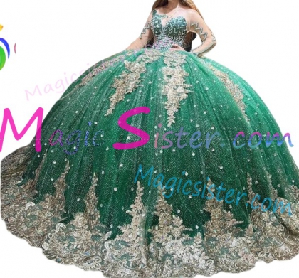 Luxury Topselling Emerald Green Quinceanera Dress