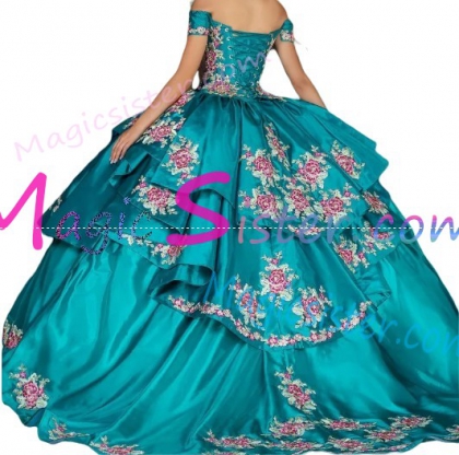Hotselling Embroidery Charro Quinceanera Dress