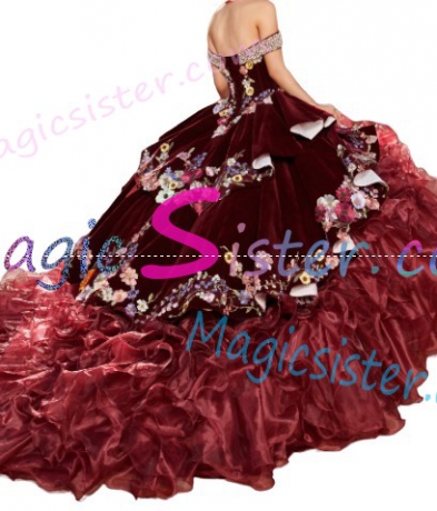 Hotselling Embroidery Charro Quinceanera Dress
