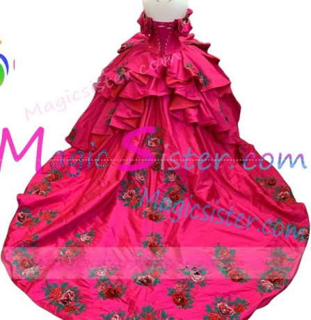 Hotselling Embroidery Charro Quinceanera Dress